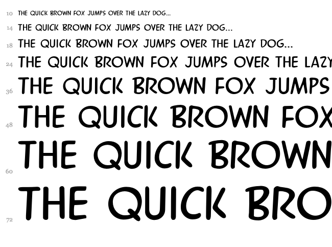 Mandrake FF font waterfall